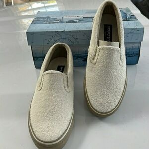 Sperry Striper Tan Boat Shoes